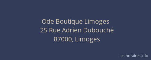 Ode Boutique Limoges