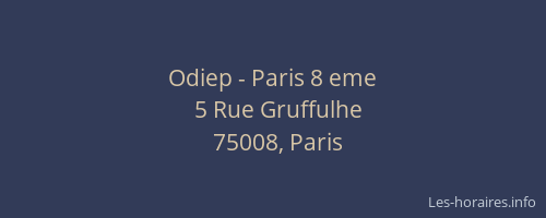 Odiep - Paris 8 eme