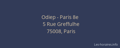Odiep - Paris 8e