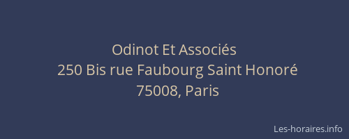 Odinot Et Associés