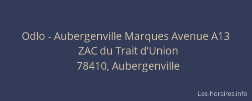 Odlo - Aubergenville Marques Avenue A13