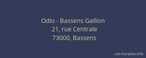 Odlo - Bassens Gallion