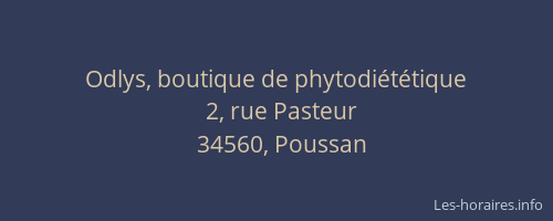 Odlys, boutique de phytodiététique