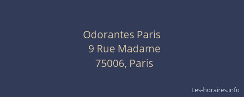 Odorantes Paris