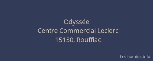 Odyss&eacute;e