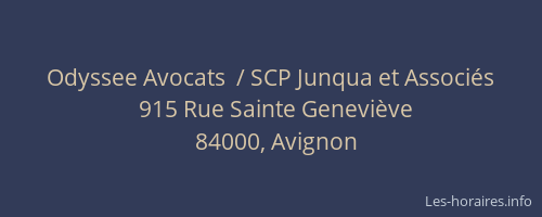 Odyssee Avocats  / SCP Junqua et Associés