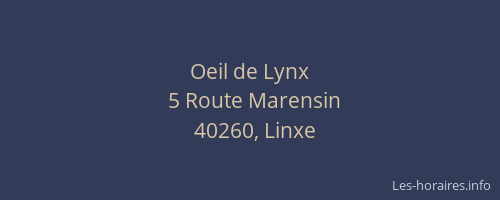 Oeil de Lynx