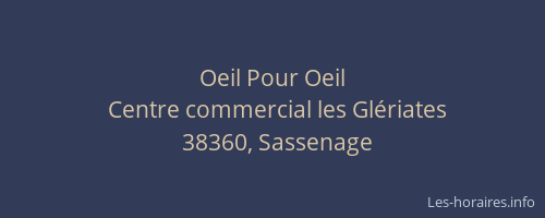 Oeil Pour Oeil