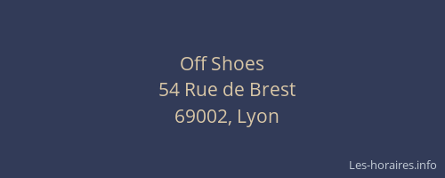 Off Shoes