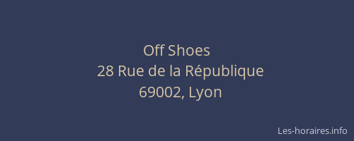 Off Shoes