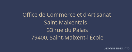 Office de Commerce et d'Artisanat Saint-Maixentais
