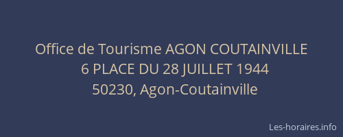 Office de Tourisme AGON COUTAINVILLE