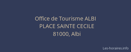 Office de Tourisme ALBI