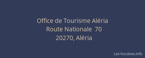 Office de Tourisme Aléria