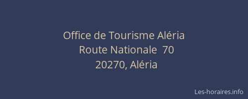 Office de Tourisme Al&eacute;ria
