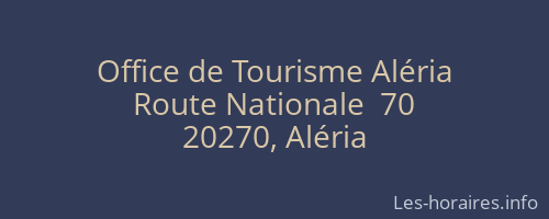Office de Tourisme Aléria