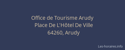 Office de Tourisme Arudy