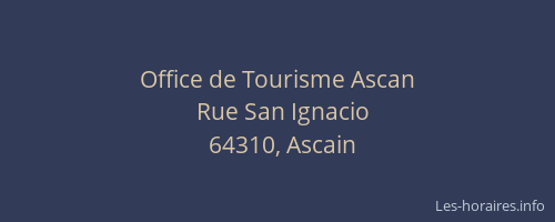 Office de Tourisme Ascan