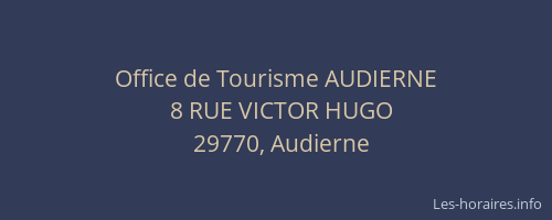 Office de Tourisme AUDIERNE