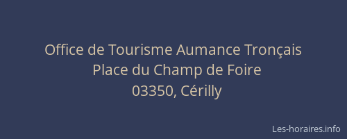 Office de Tourisme Aumance Tronçais