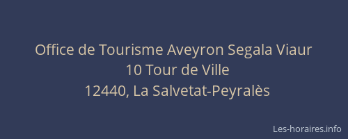 Office de Tourisme Aveyron Segala Viaur