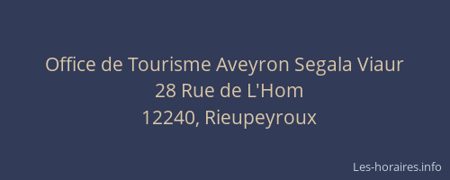 Office de Tourisme Aveyron Segala Viaur