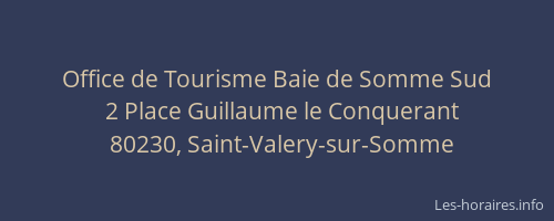 Office de Tourisme Baie de Somme Sud
