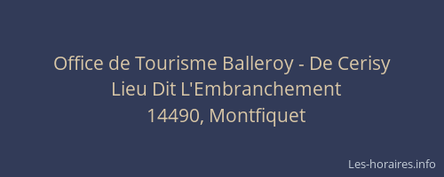 Office de Tourisme Balleroy - De Cerisy