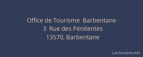 Office de Tourisme  Barbentane