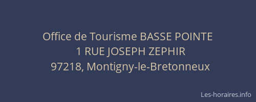 Office de Tourisme BASSE POINTE