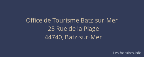 Office de Tourisme Batz-sur-Mer