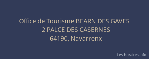 Office de Tourisme BEARN DES GAVES
