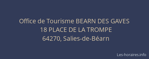 Office de Tourisme BEARN DES GAVES
