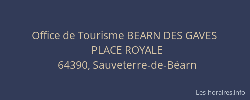 Office de Tourisme BEARN DES GAVES