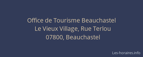 Office de Tourisme Beauchastel