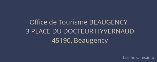 Office de Tourisme BEAUGENCY
