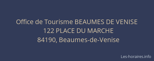 Office de Tourisme BEAUMES DE VENISE