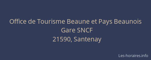 Office de Tourisme Beaune et Pays Beaunois