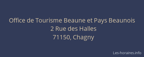 Office de Tourisme Beaune et Pays Beaunois