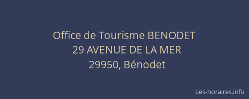 Office de Tourisme BENODET