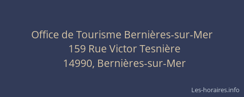 Office de Tourisme Berni&egrave;res-sur-Mer