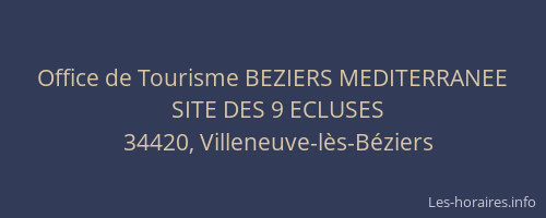 Office de Tourisme BEZIERS MEDITERRANEE
