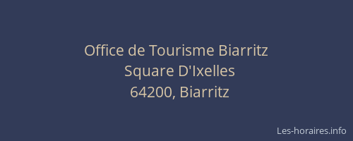 Office de Tourisme Biarritz