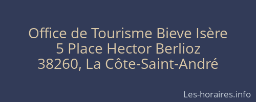 Office de Tourisme Bieve Isère
