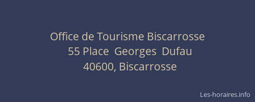 Office de Tourisme Biscarrosse