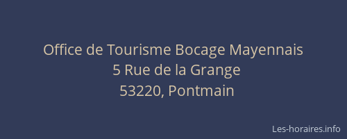 Office de Tourisme Bocage Mayennais