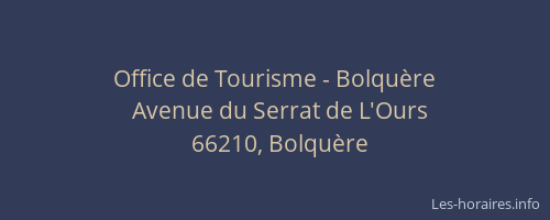 Office de Tourisme - Bolquère