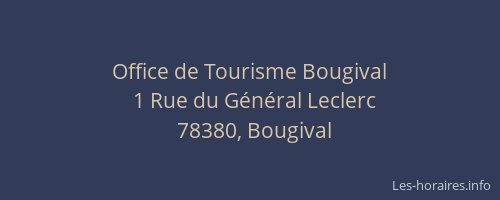 Office de Tourisme Bougival