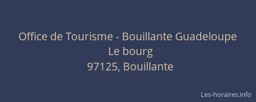 Office de Tourisme - Bouillante Guadeloupe