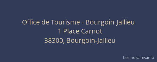 Office de Tourisme - Bourgoin-Jallieu